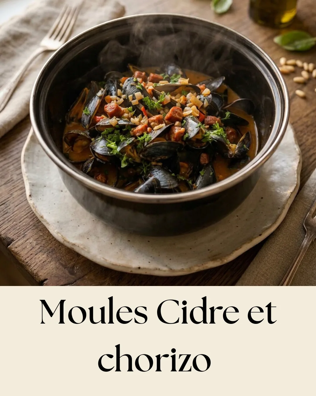 Moules Cidre et Chorizo