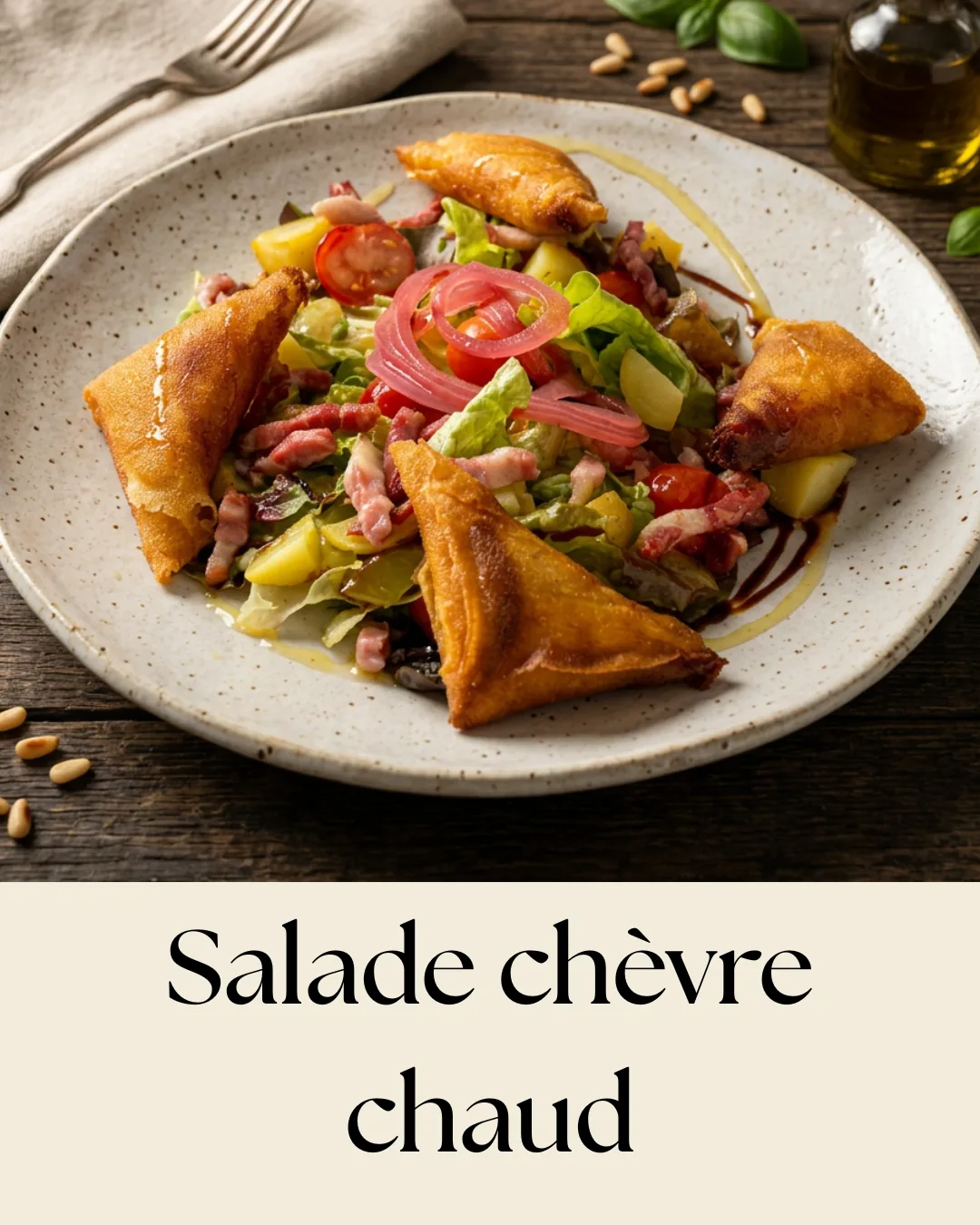 Salade Chèvre Chaud — chèvre, miel, salade